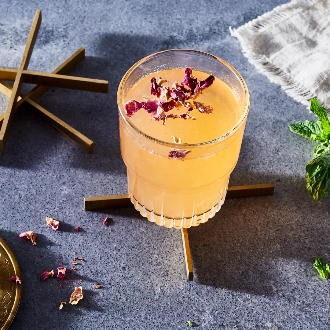 Smoked Peach Maple Bourbon Smash